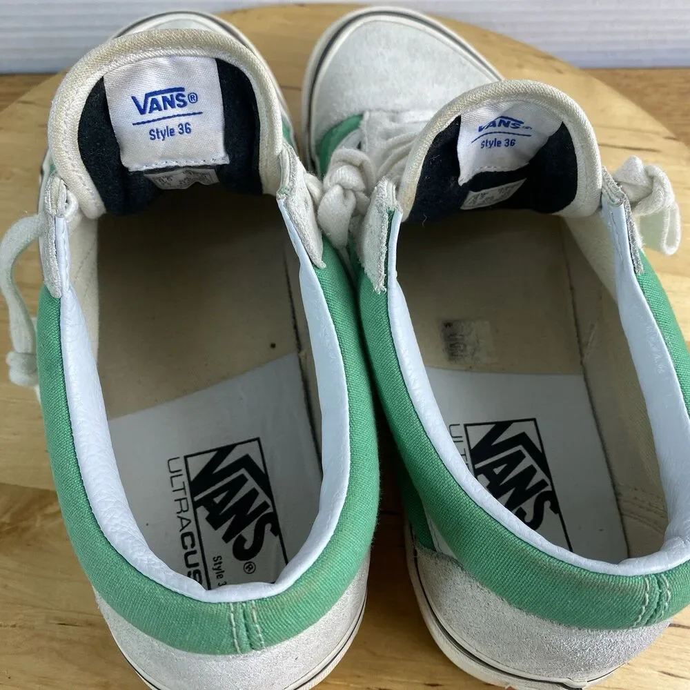 Van’s Old Skool DX Anaheim Factory White Green Men’s 8.5 Women’s 10